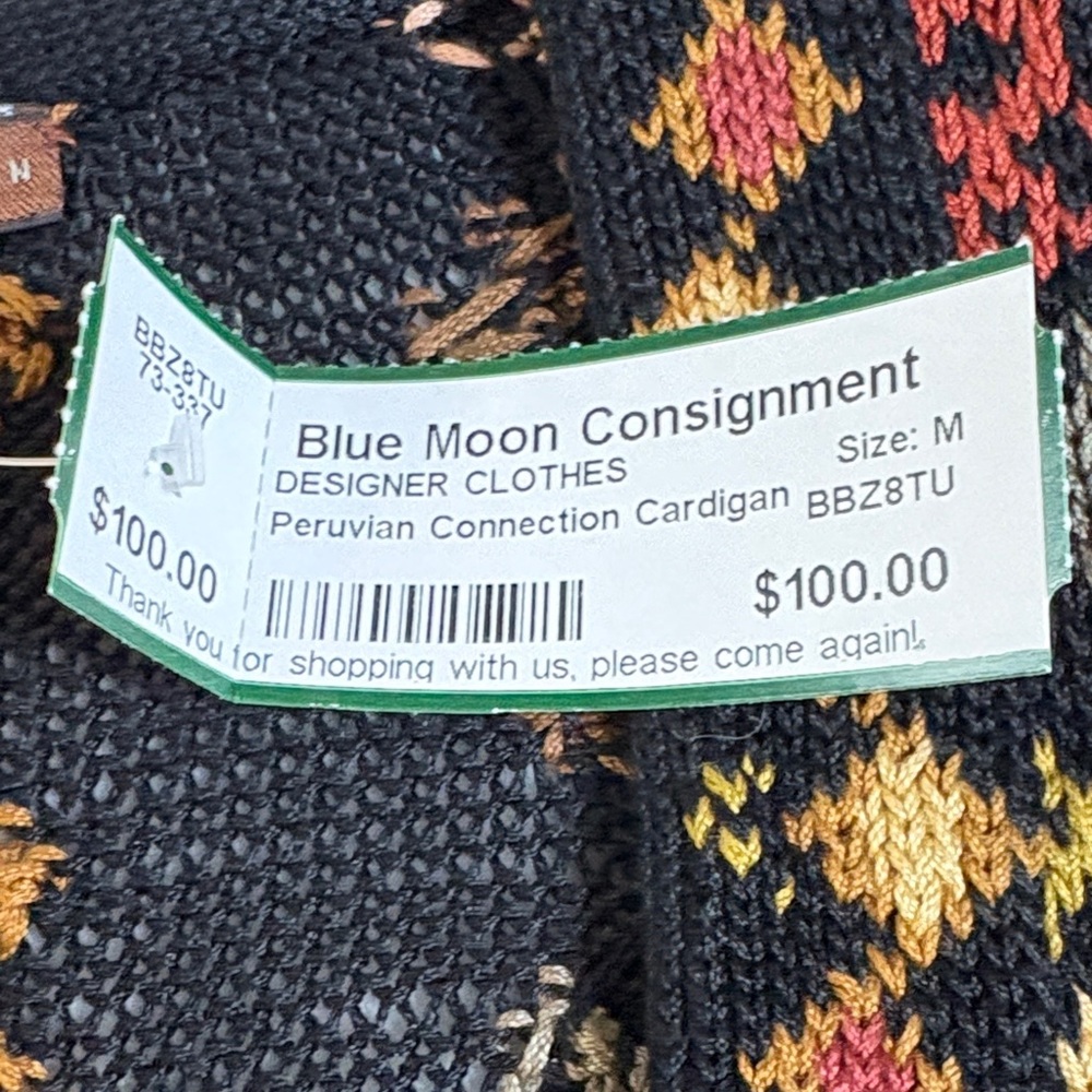 Peruvian Connection Multicolor Patterned Cardigan - image 3